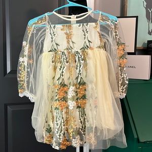 Lace, embroidered dreamy party dress